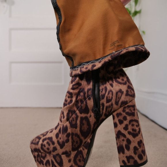 sexy leopard cheetah print thigh-high boots - Picture 14 of 14